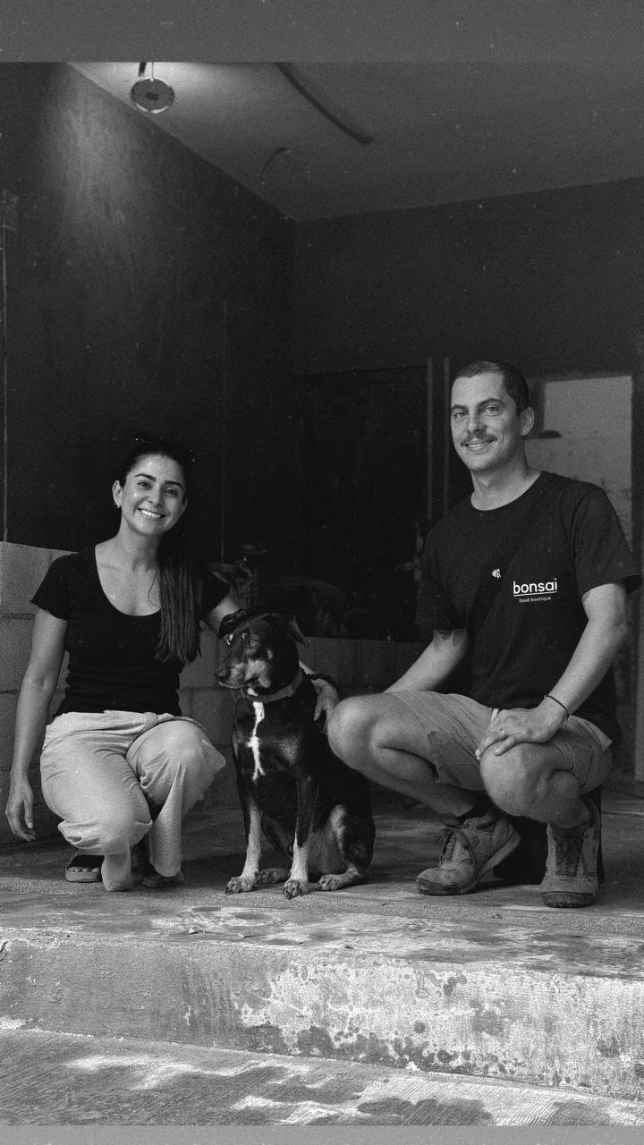 Jair Gudiño Chávez and Mariana Niño at the Bonsai Smokehouse site, Tulum
